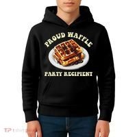 Waffle Party Recipient Retro Funny Kids Hoodie thumb 4