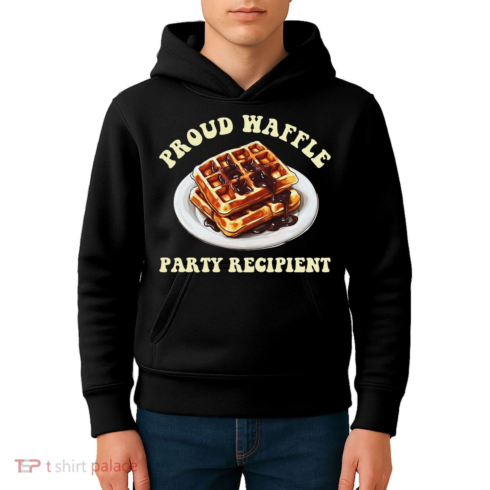 Waffle Party Recipient Retro Funny Kids Hoodie