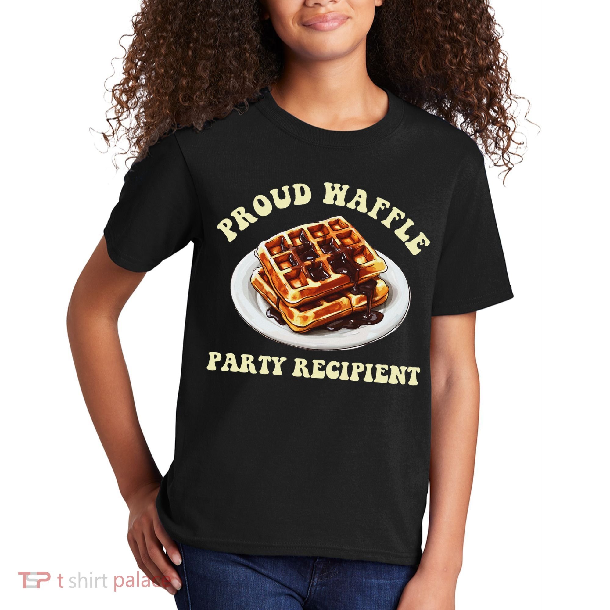 Waffle Party Recipient Retro Funny Kids T-Shirt
