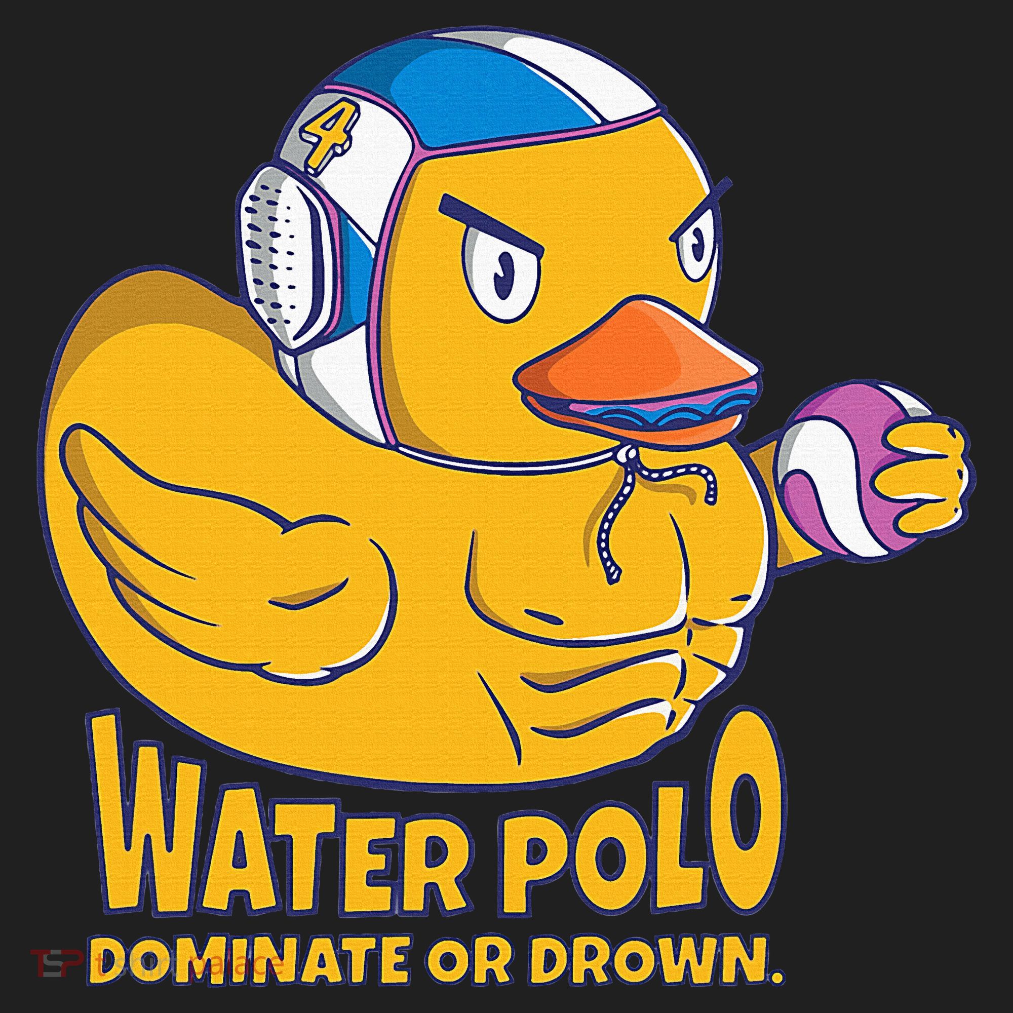 Water Polo Rubber Duck Dominate Or Drown On Ladies Heavyweight Boxy Pullover Hoodie