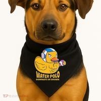 Water Polo Rubber Duck Dominate Or Drown On USA-Made Doggie Bandana thumb 1