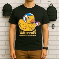 Water Polo Rubber Duck Dominate Or Drown On T-Shirt thumb 6