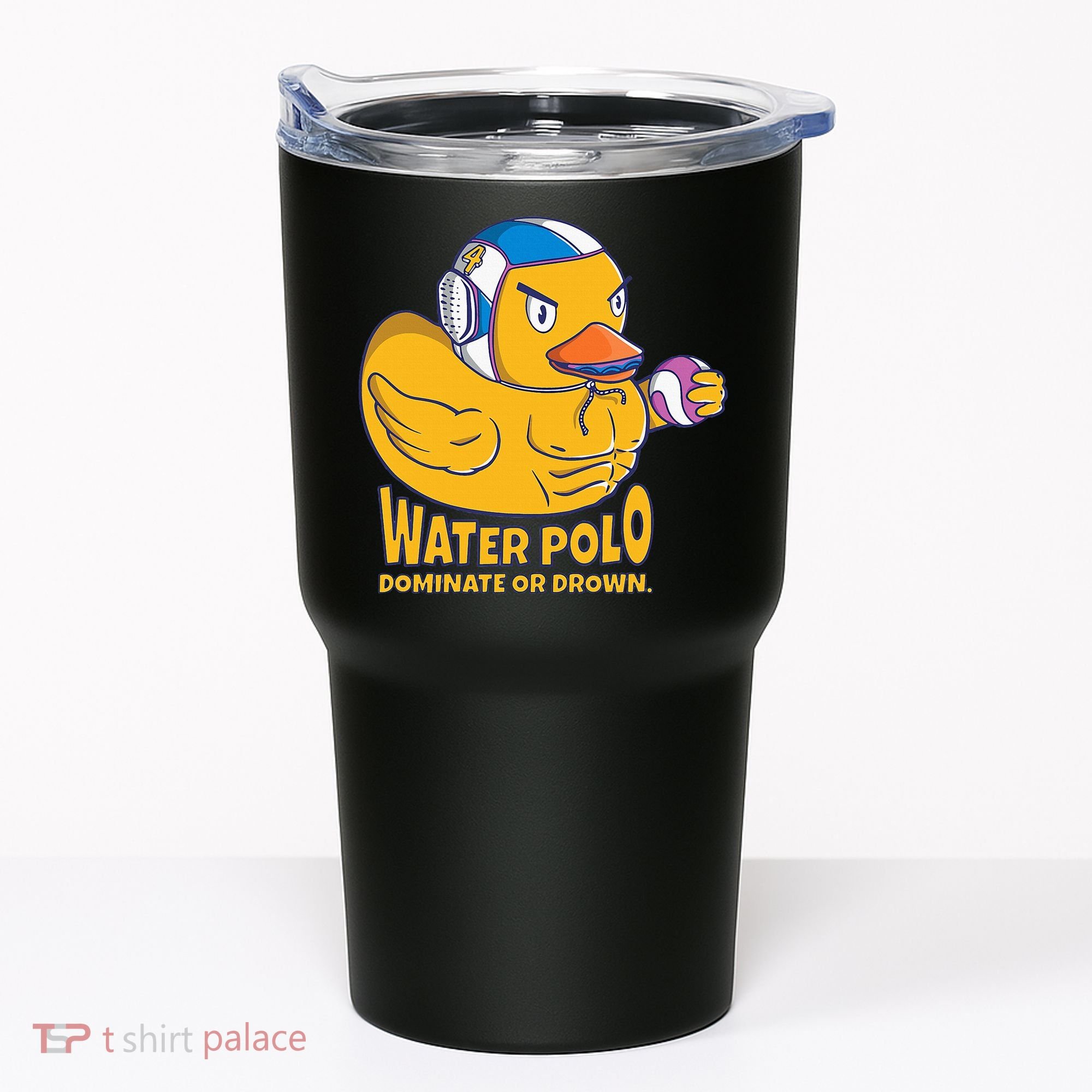 Water Polo Rubber Duck Dominate Or Drown On Tumbler