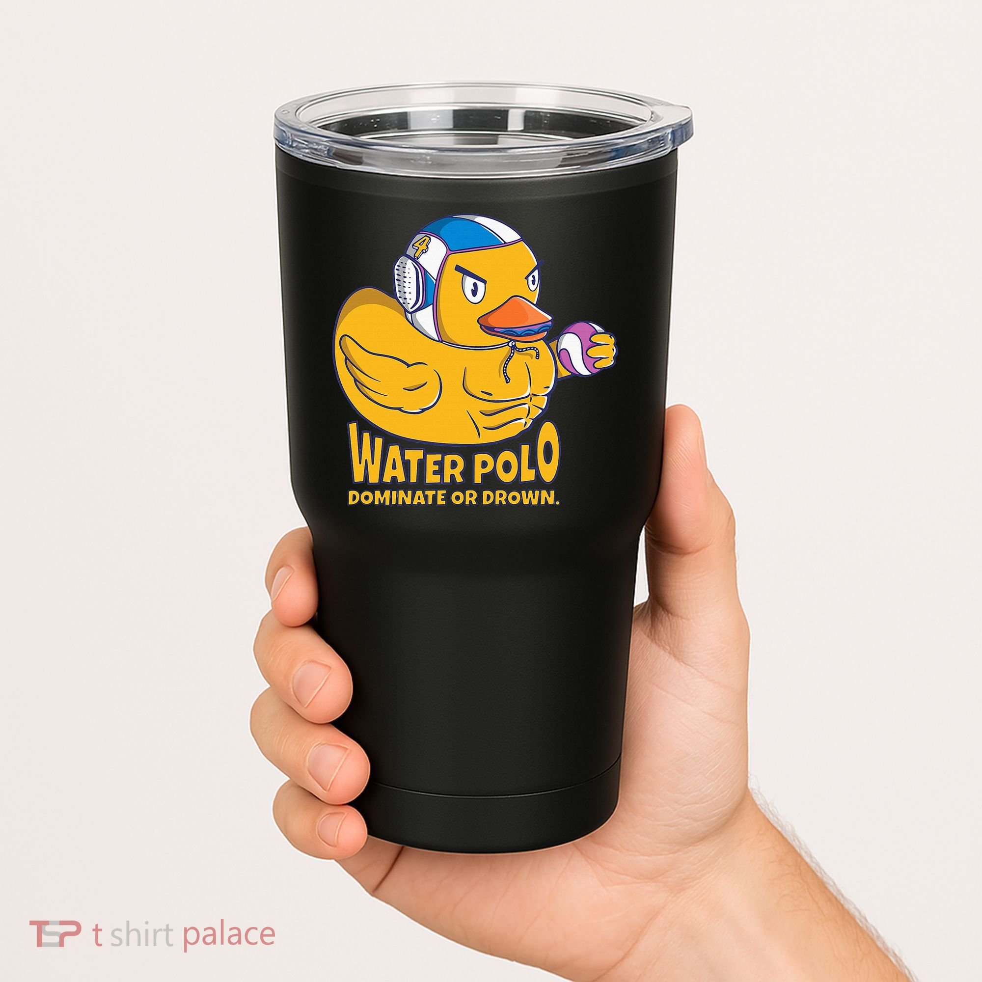 Water Polo Rubber Duck Dominate Or Drown On Tumbler