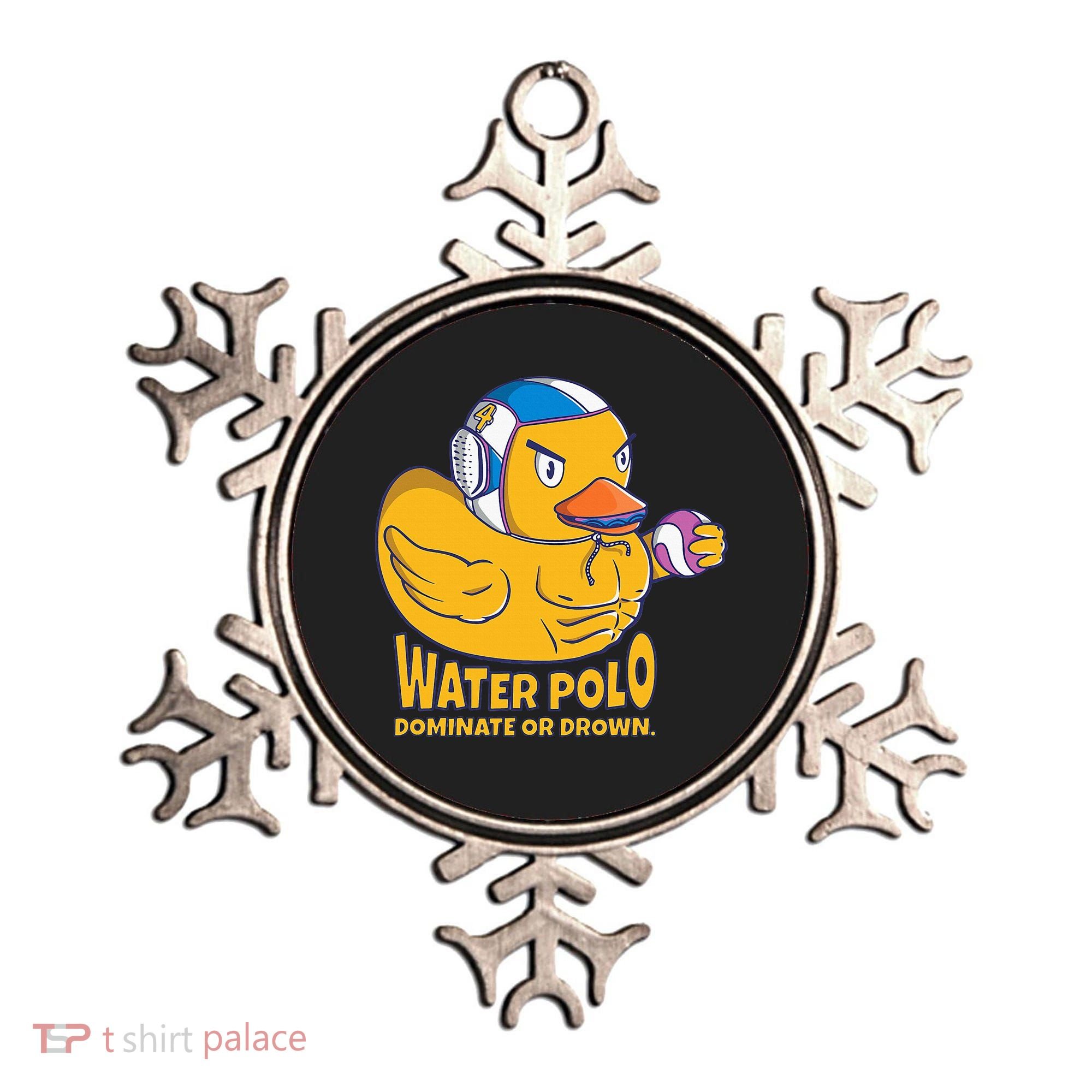 Water Polo Rubber Duck Dominate Or Drown On Ornament
