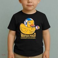 Water Polo Rubber Duck Dominate Or Drown On Toddler T-Shirt thumb 2