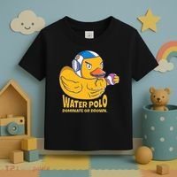 Water Polo Rubber Duck Dominate Or Drown On Toddler T-Shirt thumb 3