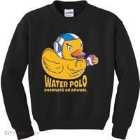 Water Polo Rubber Duck Dominate Or Drown On Kids Sweatshirt thumb 0