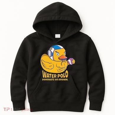 Water Polo Rubber Duck Dominate Or Drown On Kids Hoodie