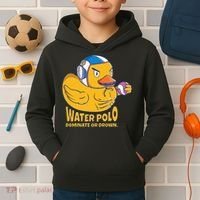 Water Polo Rubber Duck Dominate Or Drown On Kids Hoodie thumb 2