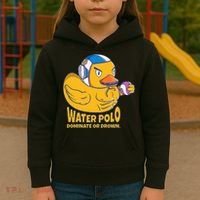 Water Polo Rubber Duck Dominate Or Drown On Kids Hoodie thumb 3