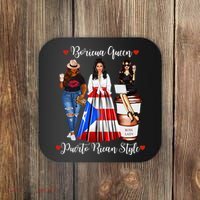 Womens Puerto Rican Style Boricua Queen Mom Womens Puerto Rico Coaster thumb 0