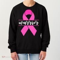 Warrior Pink Ribbon Breast Cancer Month Women's Sweatshirt thumb 0