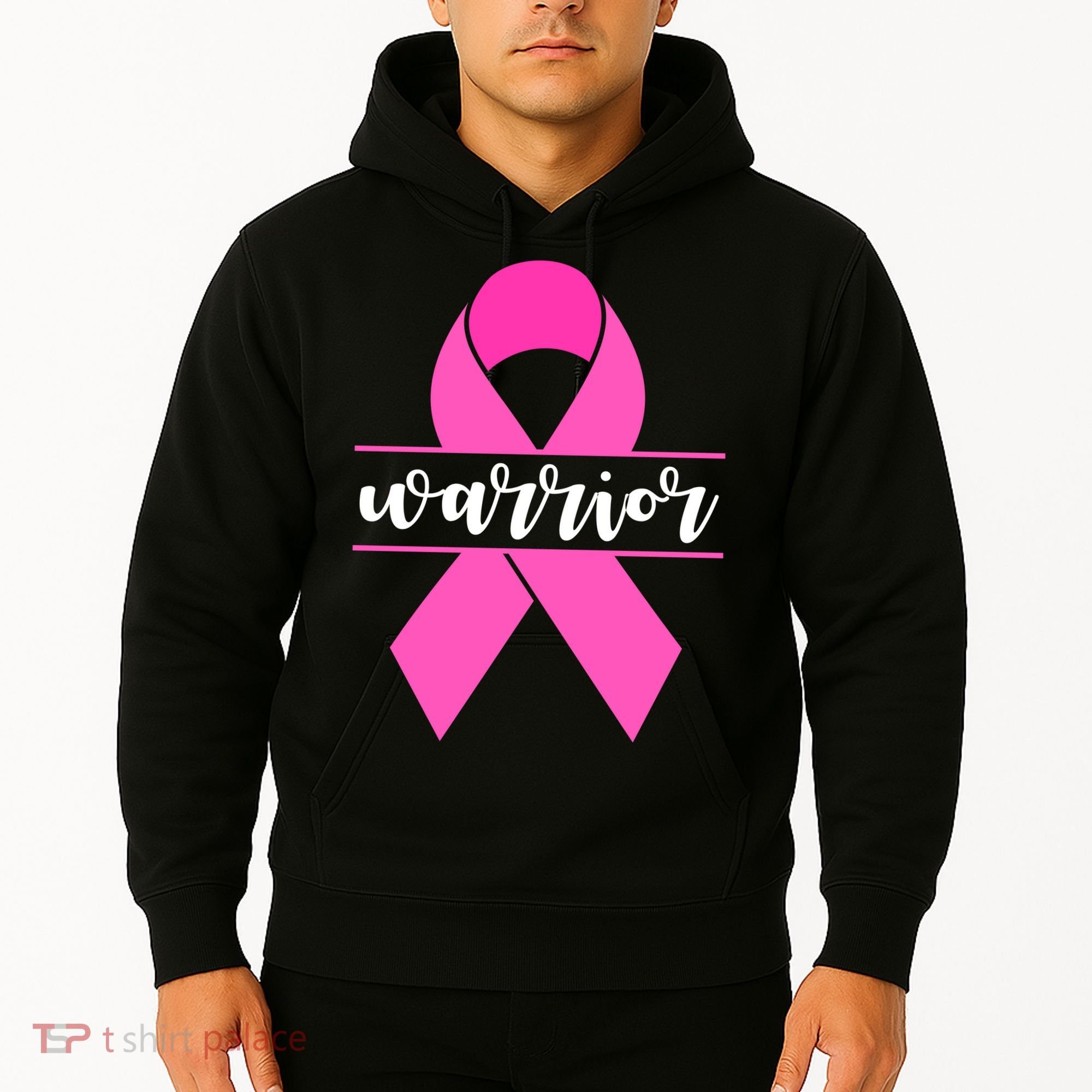 Warrior Pink Ribbon Breast Cancer Month Hoodie