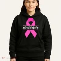 Warrior Pink Ribbon Breast Cancer Month Hoodie thumb 5