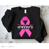 Warrior Pink Ribbon Breast Cancer Month Sweatshirt thumb 2