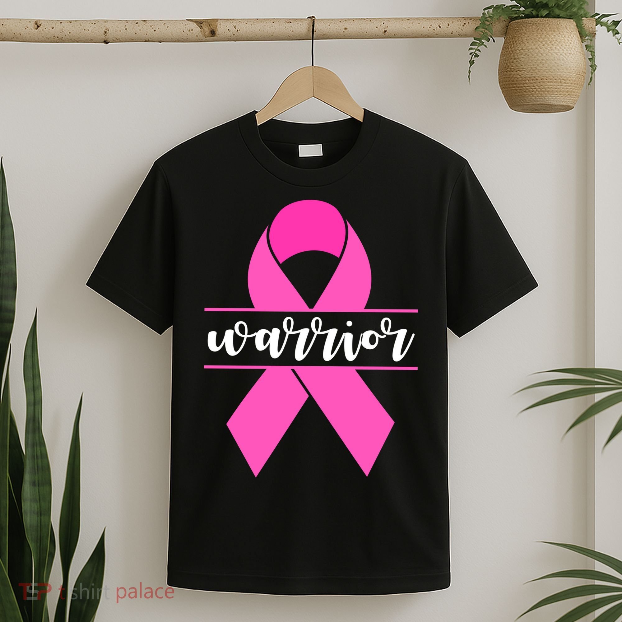 Warrior Pink Ribbon Breast Cancer Month T-Shirt