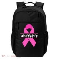 Warrior Pink Ribbon Breast Cancer Month Backpack thumb 0