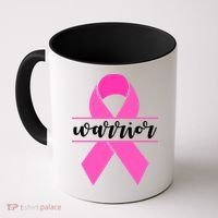 Warrior Pink Ribbon Breast Cancer Month Coffee Mug thumb 0