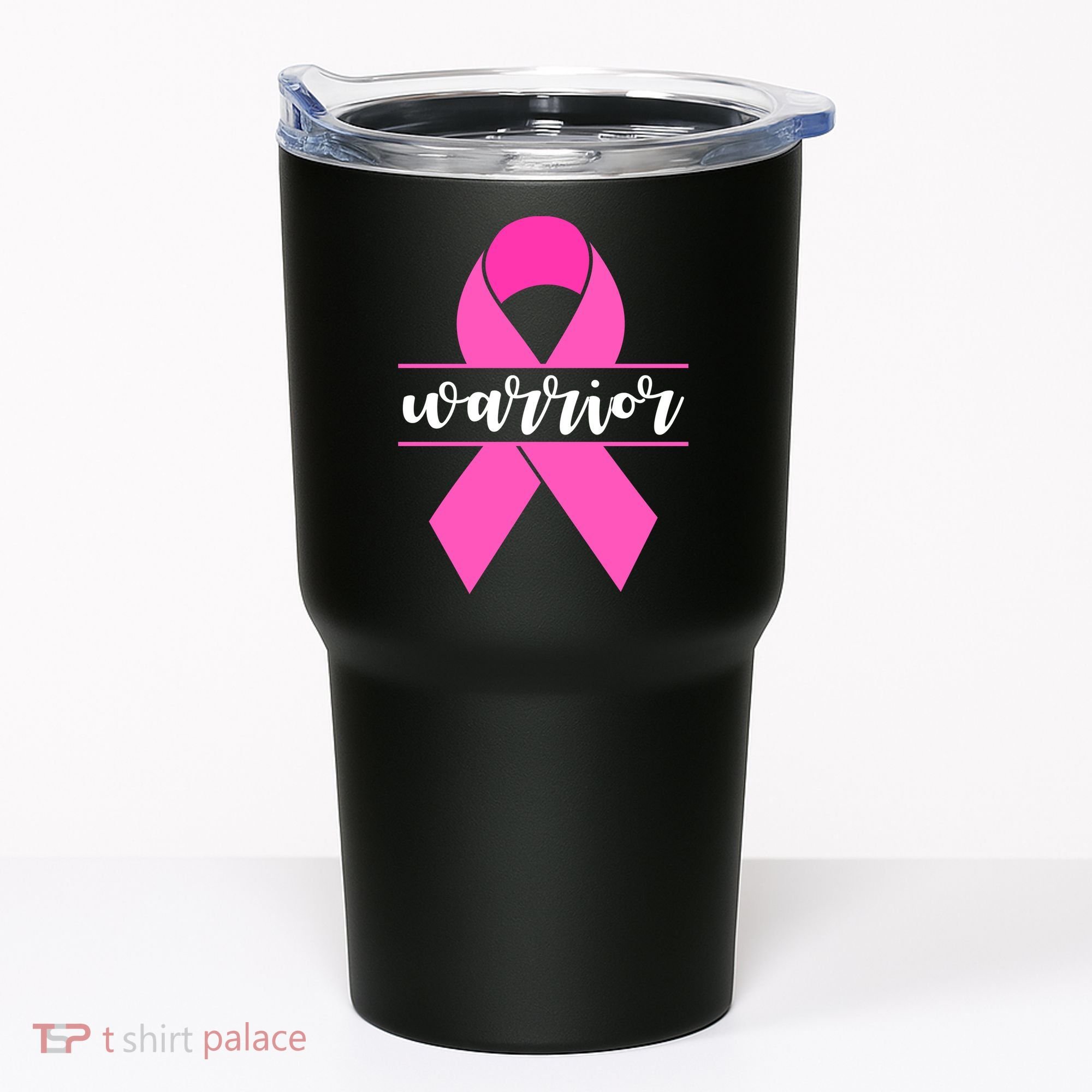 Warrior Pink Ribbon Breast Cancer Month Tumbler