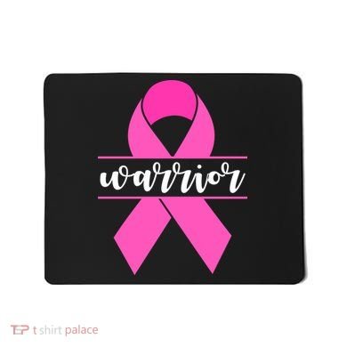 Warrior Pink Ribbon Breast Cancer Month Mousepad