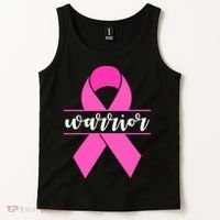 Warrior Pink Ribbon Breast Cancer Month Tank Top thumb 2