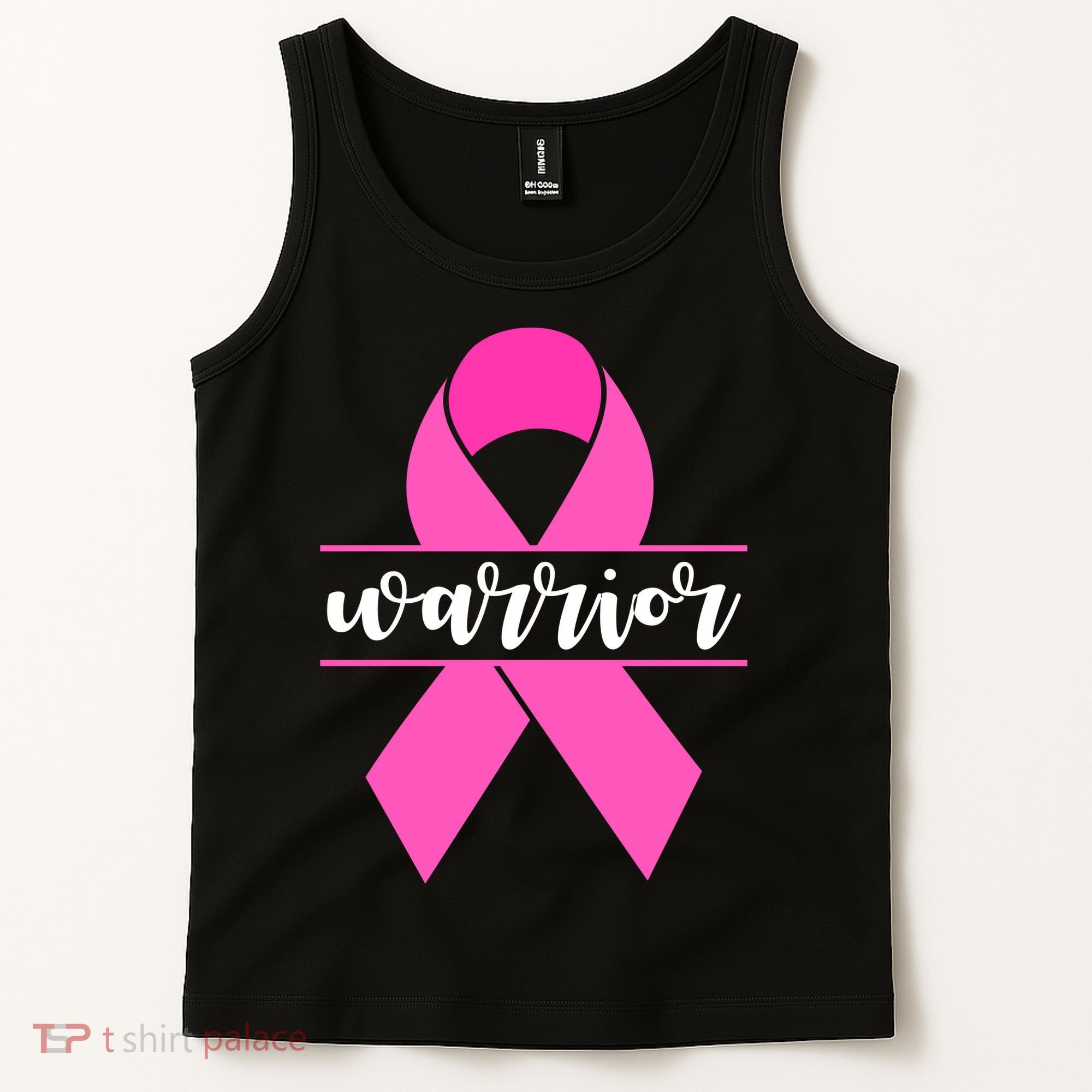 Warrior Pink Ribbon Breast Cancer Month Tank Top