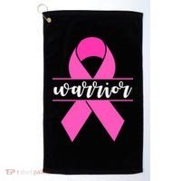 Warrior Pink Ribbon Breast Cancer Month Golf Towel thumb 0