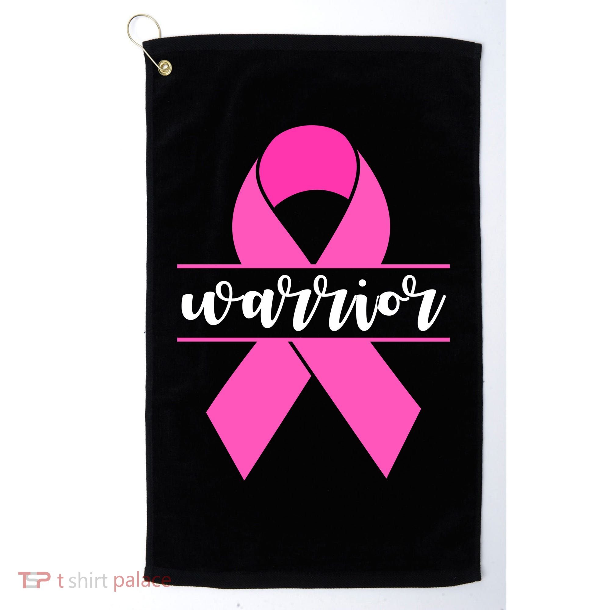 Warrior Pink Ribbon Breast Cancer Month Golf Towel