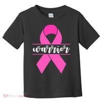 Warrior Pink Ribbon Breast Cancer Month Toddler T-Shirt thumb 0