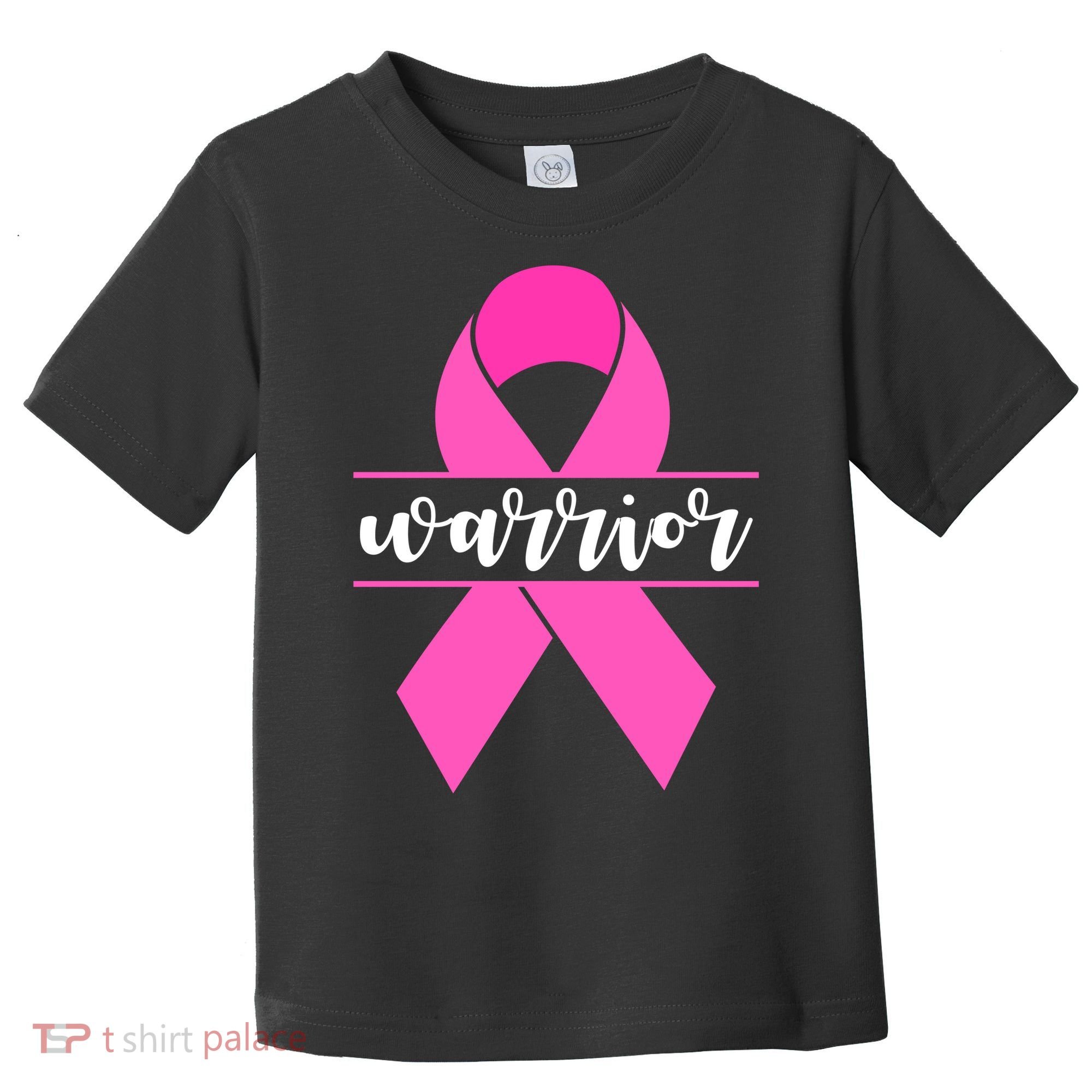 Warrior Pink Ribbon Breast Cancer Month Toddler T-Shirt