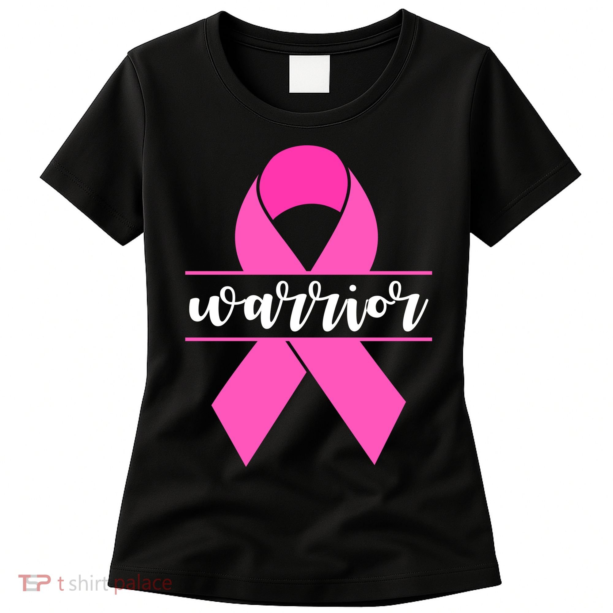 Warrior Pink Ribbon Breast Cancer Month Women's T-Shirt
