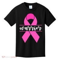 Warrior Pink Ribbon Breast Cancer Month Kids T-Shirt thumb 0