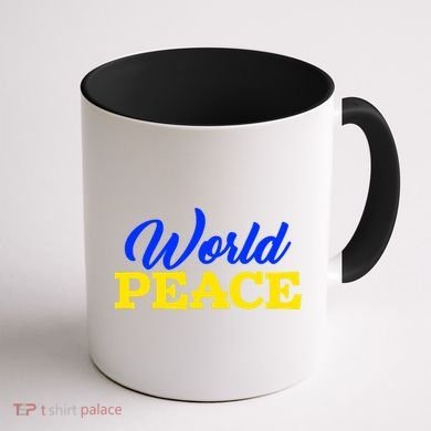 World Peace Support Ukraine Coffee Mug back