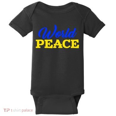 World Peace Support Ukraine Baby Bodysuit