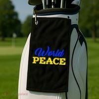 World Peace Support Ukraine Golf Towel thumb 2