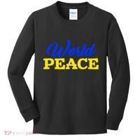 World Peace Support Ukraine Kids Long Sleeve Shirt thumb 0