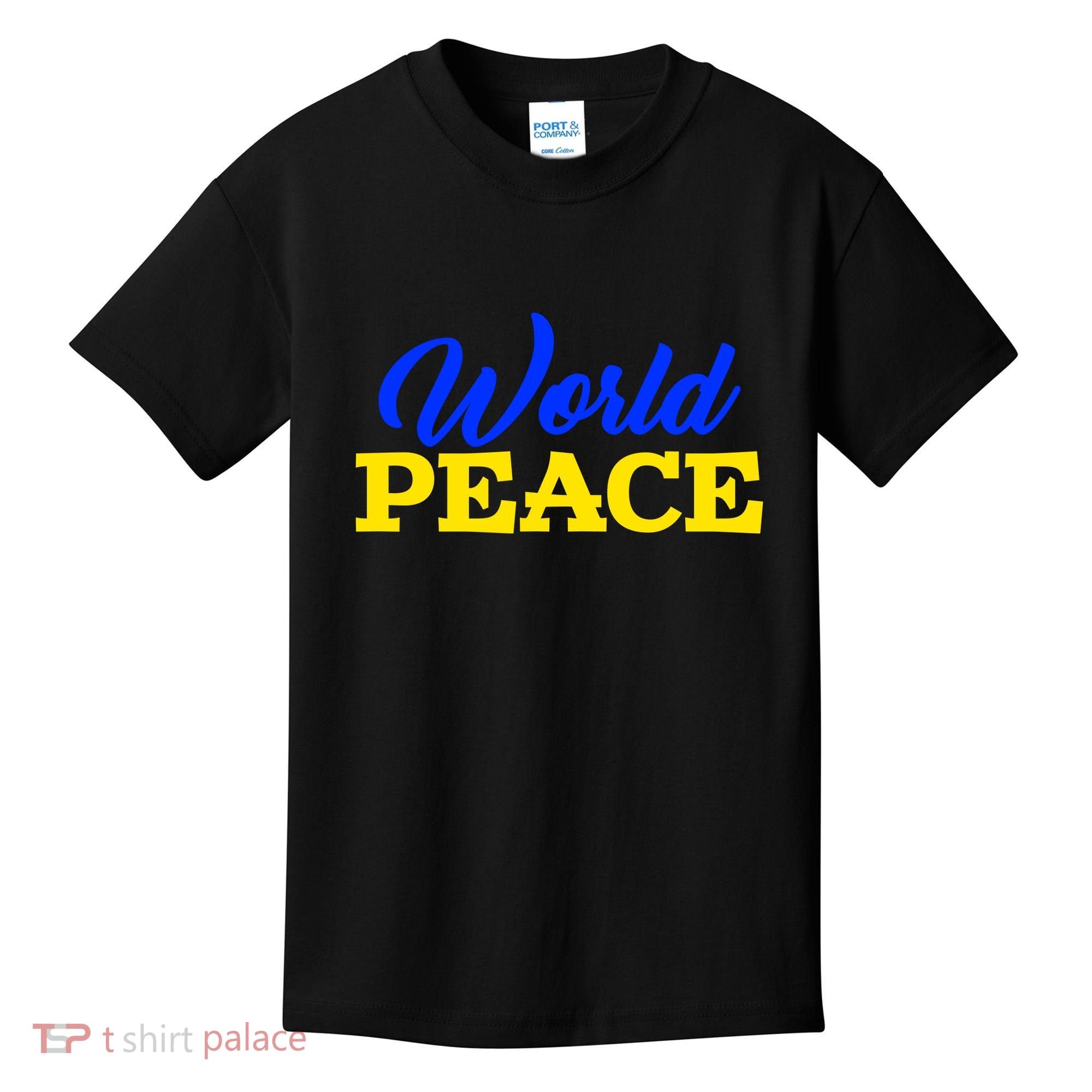 World Peace Support Ukraine Kids T-Shirt