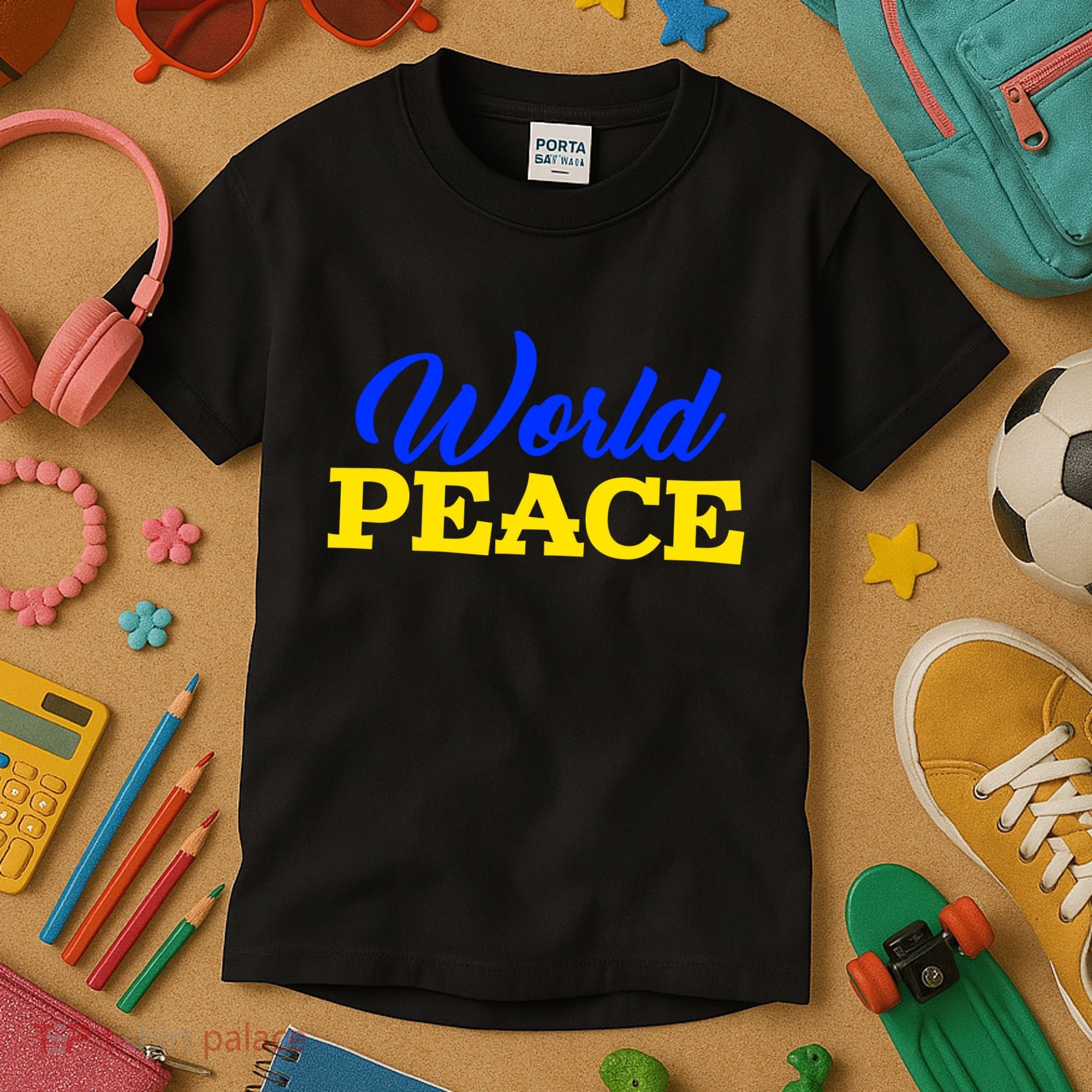 World Peace Support Ukraine Kids T-Shirt