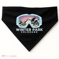 Winter Park Ski Winter Park Co Skiing Snow Gift USA-Made Doggie Bandana thumb 0