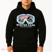 Winter Park Ski Winter Park Co Skiing Snow Gift Hoodie thumb 2