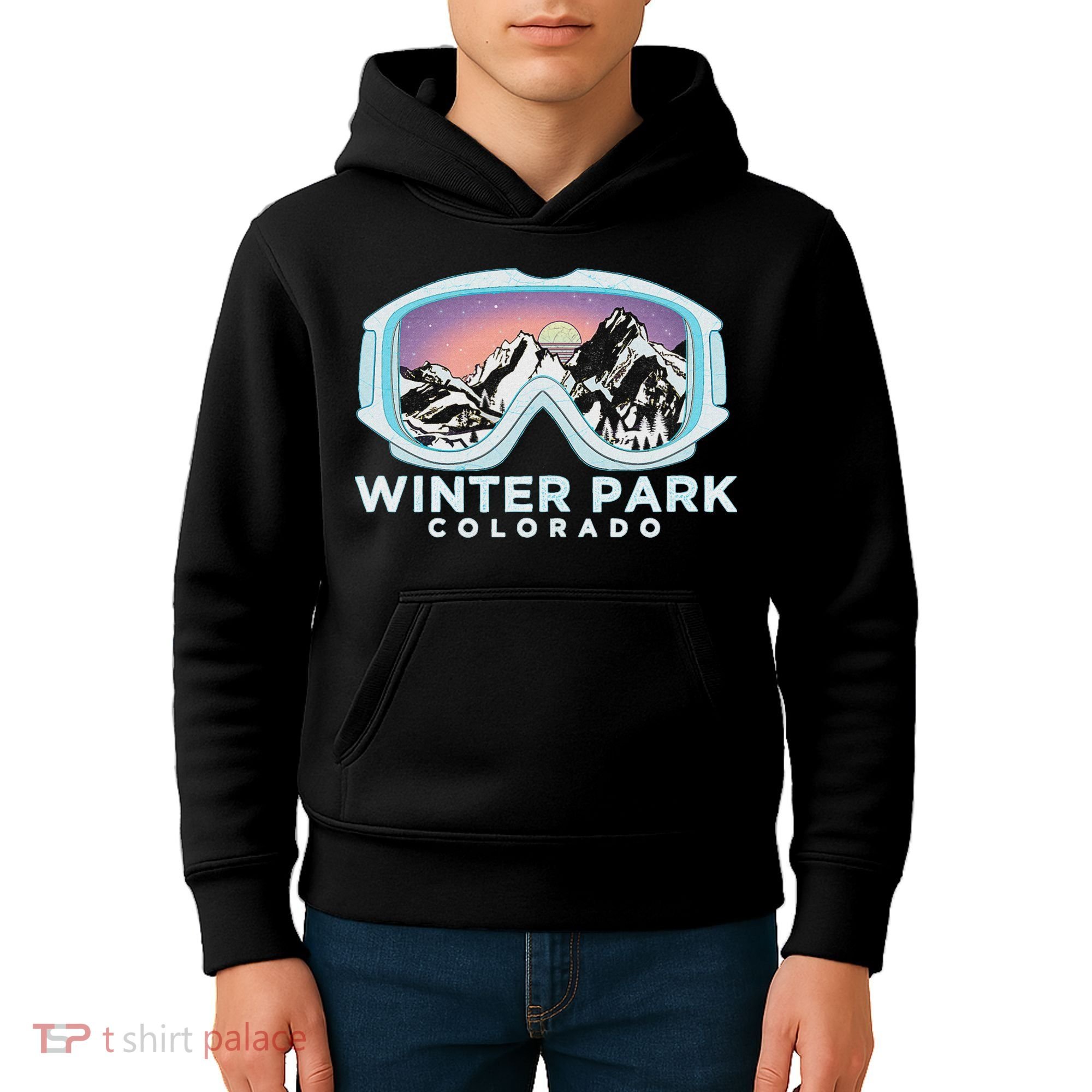 Winter Park Ski Winter Park Co Skiing Snow Gift Kids Hoodie