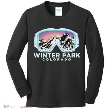 Winter Park Ski Winter Park Co Skiing Snow Gift Kids Long Sleeve Shirt