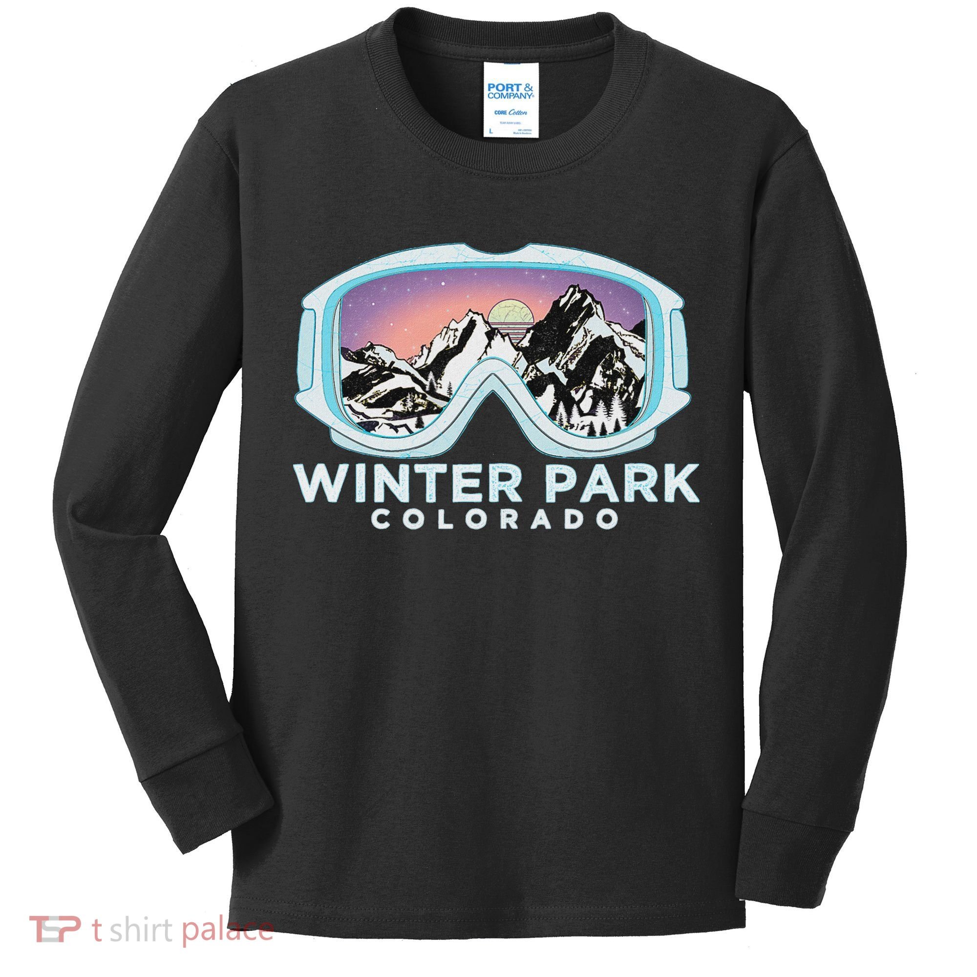 Winter Park Ski Winter Park Co Skiing Snow Gift Kids Long Sleeve Shirt