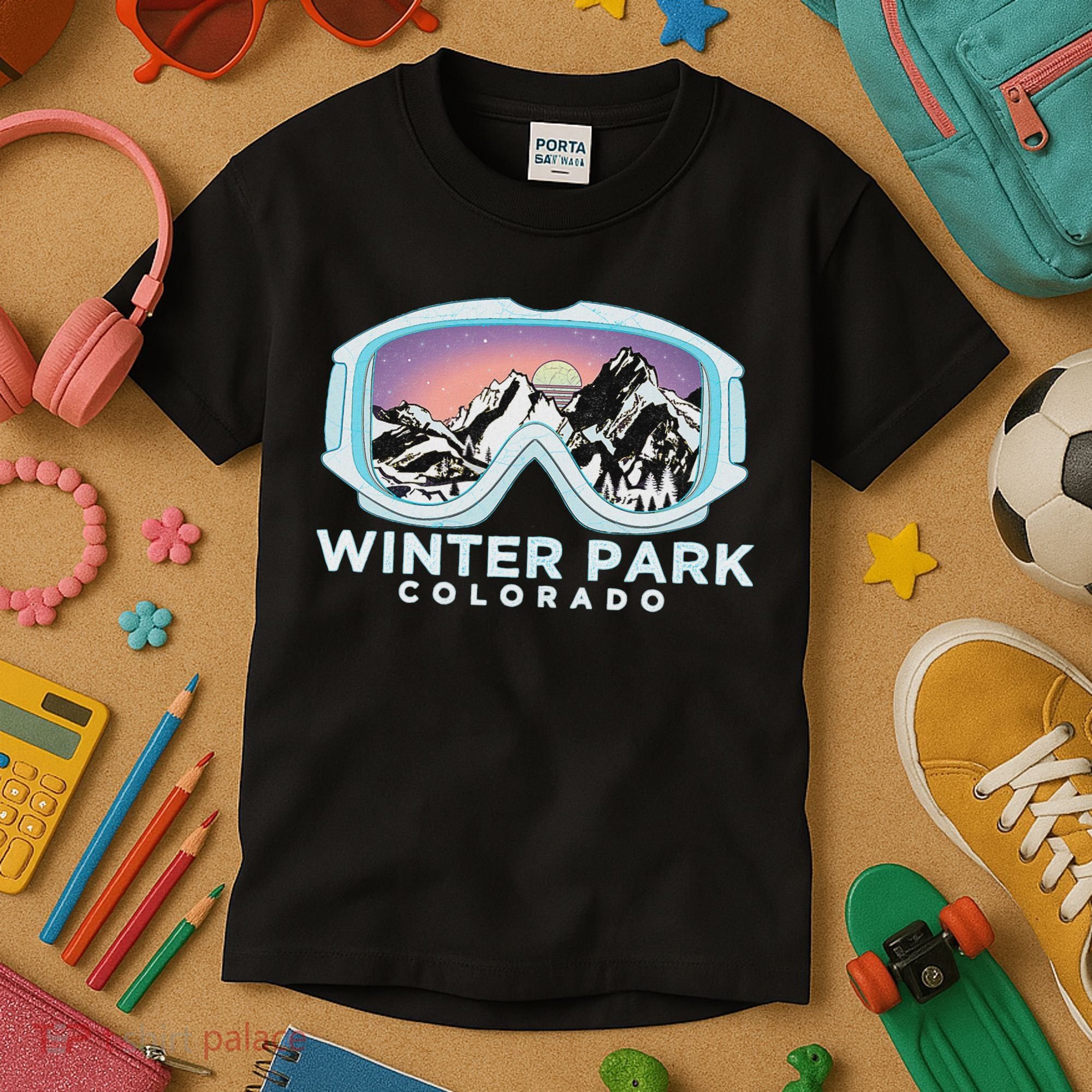 Winter Park Ski Winter Park Co Skiing Snow Gift Kids T-Shirt