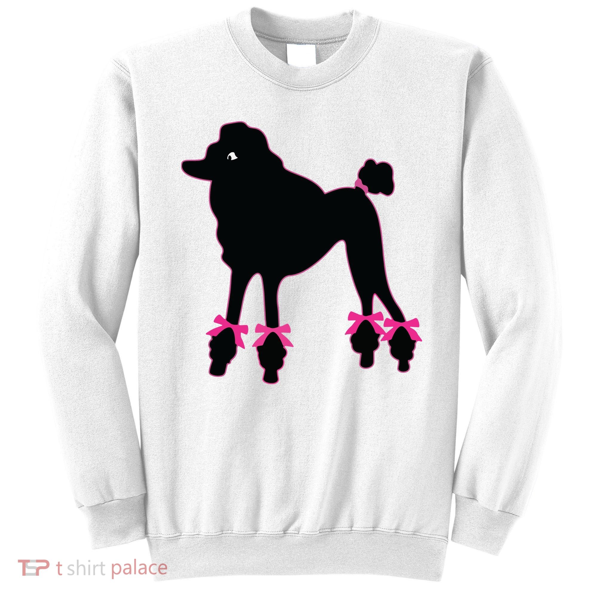 Womens Poodle Skirt 1950s Sock Hop Costume Record Hop Dance Sweatshirt