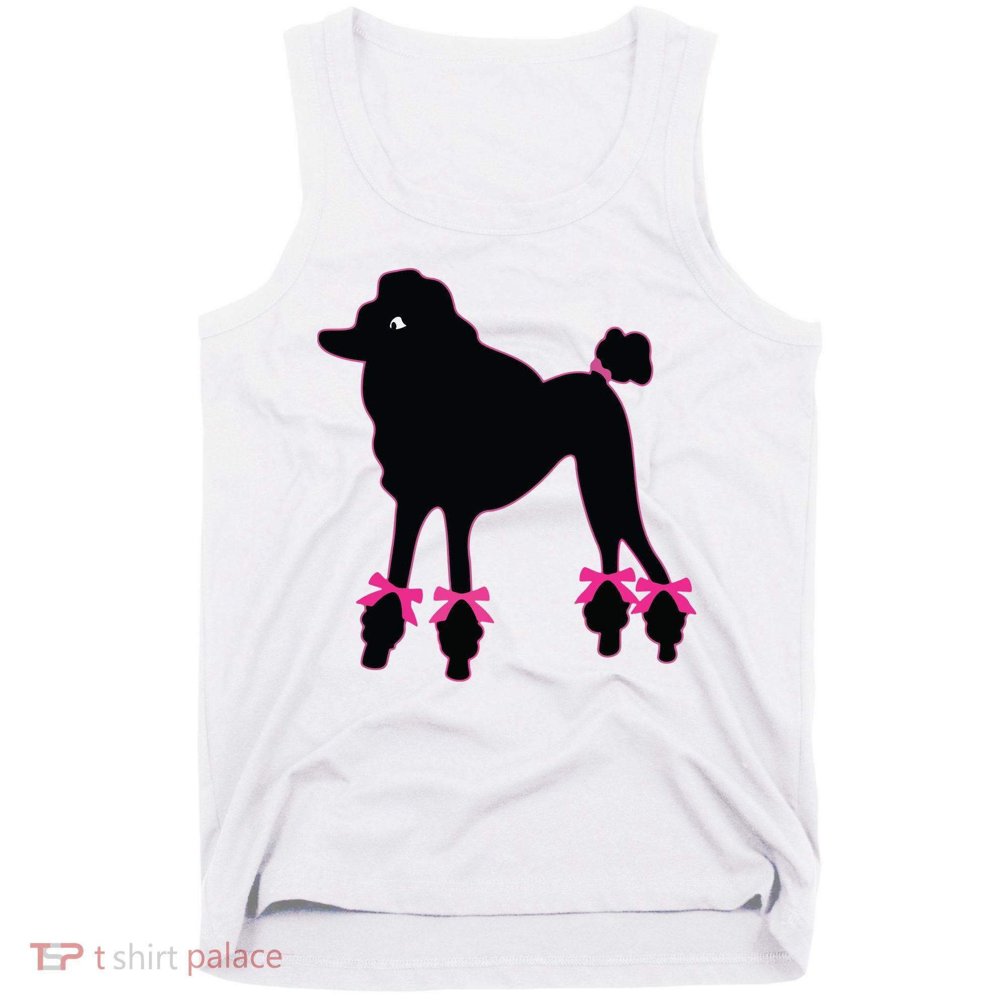Womens Poodle Skirt 1950s Sock Hop Costume Record Hop Dance Tank Top