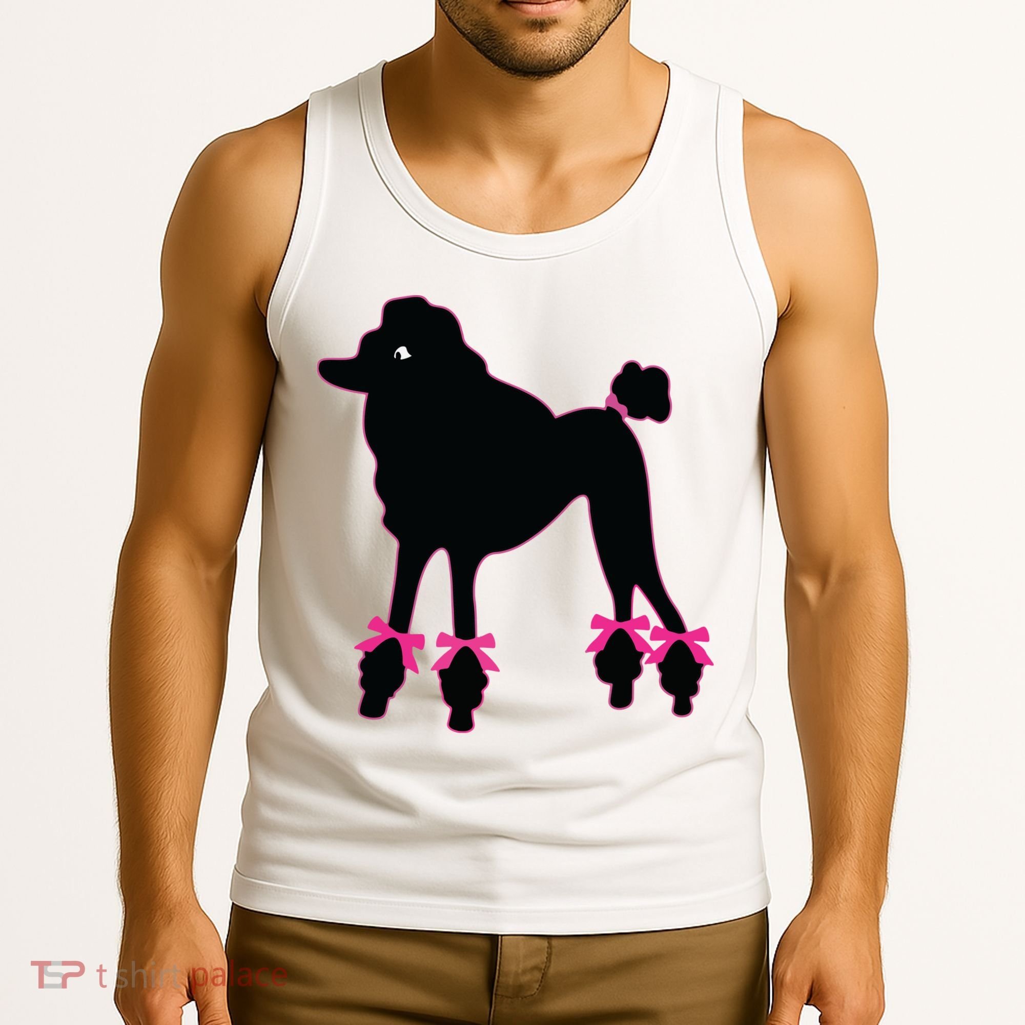 Womens Poodle Skirt 1950s Sock Hop Costume Record Hop Dance Tank Top