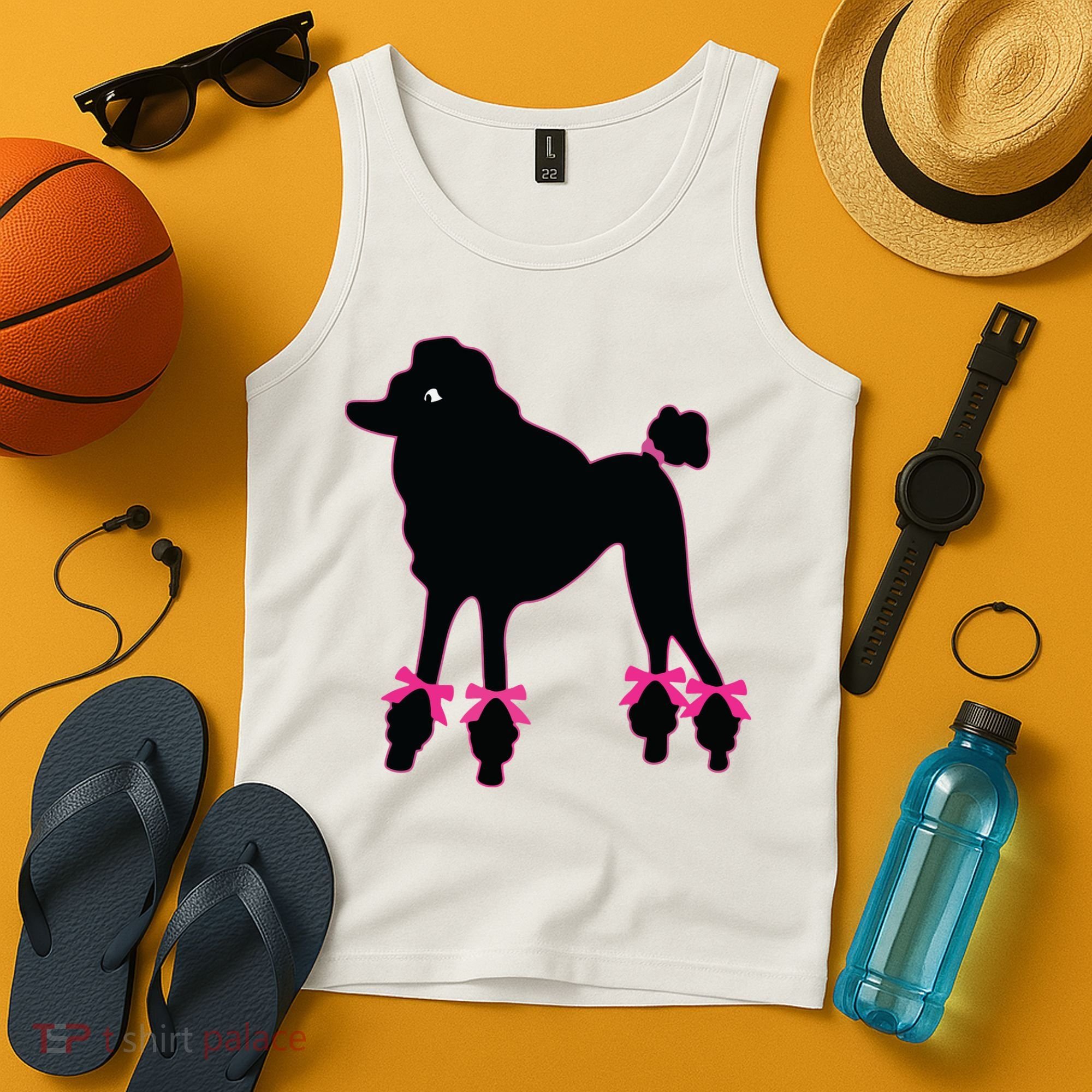 Womens Poodle Skirt 1950s Sock Hop Costume Record Hop Dance Tank Top