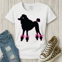 Womens Poodle Skirt 1950s Sock Hop Costume Record Hop Dance Women's T-Shirt thumb 3